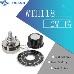 WTH118 DIY 키트 부품, 전위차계 1K 2.2K 4.7K 10K 22K 47K 100K 470K 1M, 2W 1A, 1 세트