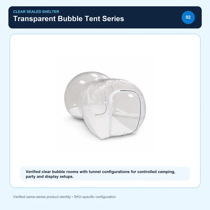 Transparent Inflatable Bubble Tent with Tunnel Sealed Clear Dome Shelter for Camping Parties Events and Backyard Displays