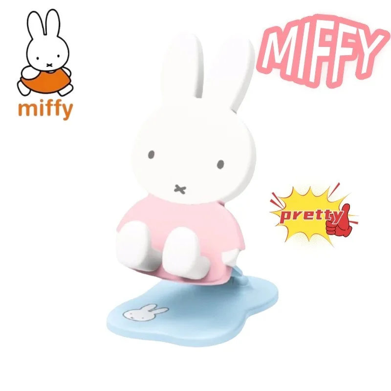

Cute Miffy Folding Telescopic Desktop Mobile Phone Stand Kawaii Animation Character Tablet Computer Stand Ornament Gift Toys