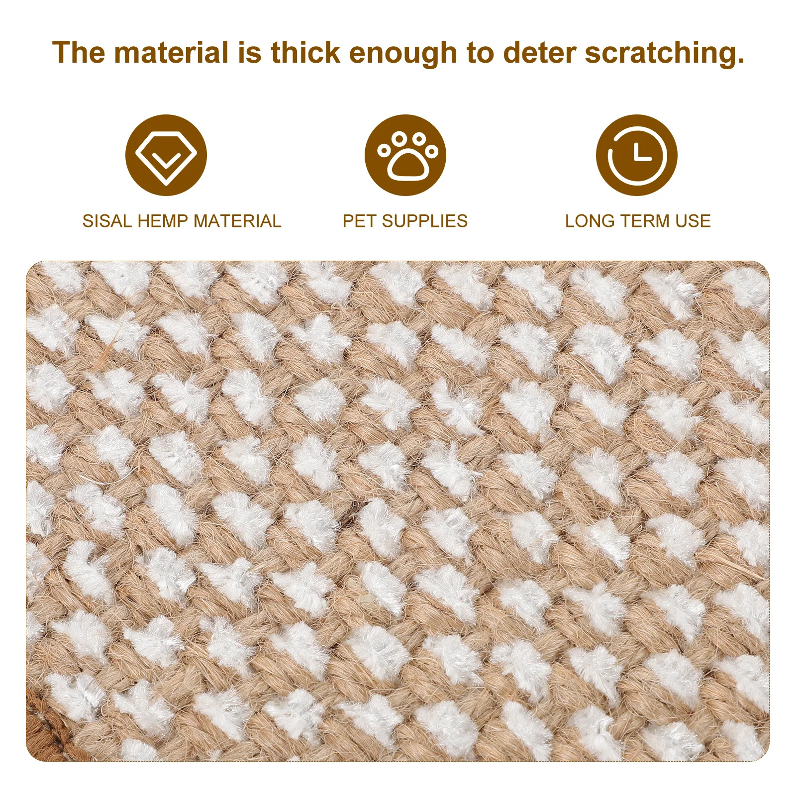 

Heavy-Duty Sisal Cat Scratching Mat Safe Comfortable Material for Pets Claw Grinding Cushion Furniture Protector Cat Play and
