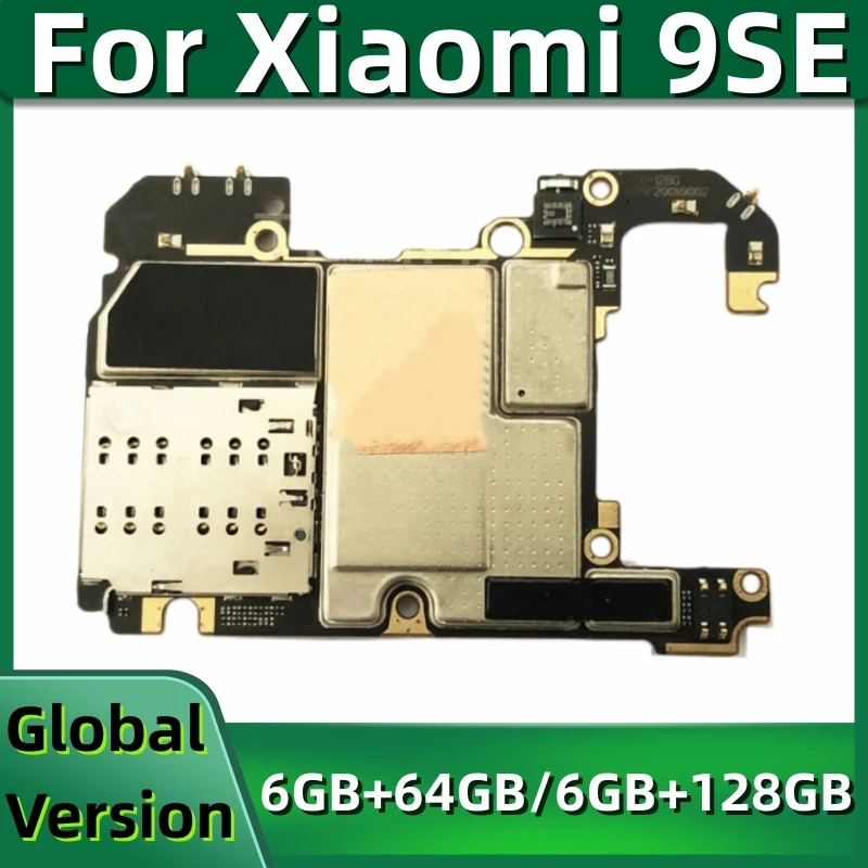 Motherboard MB for Xiaomi Mi 9SE, 100% Unlocked Logic Board, 64GB, 128GB, Original Mainboard, Global Version