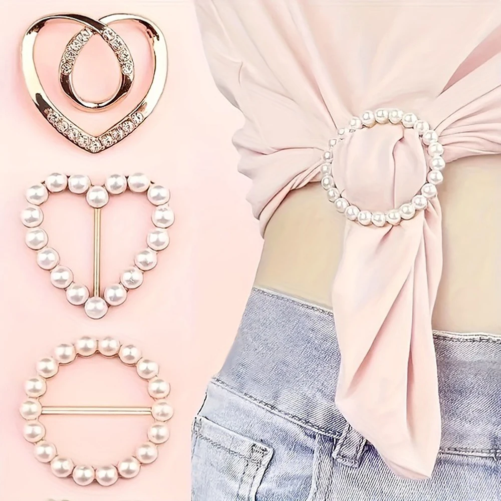 

1pc Top Corner Button High-End Clothing Knot Buckle Ring Baita T-Shirt Shirt Hem Fixed Decorative Scarf Buckle Waist Button