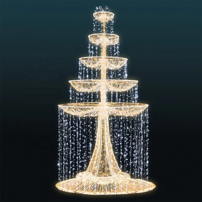 

Custom. party decoration light 3D fountain motif lights street light