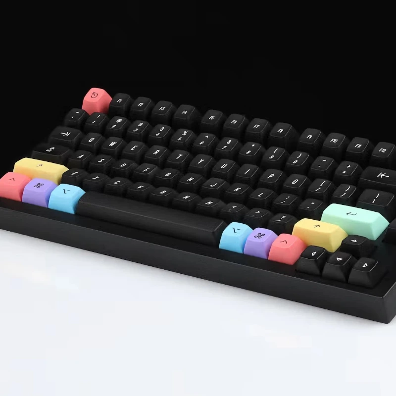 Drop + Biip MT3 Extended 2048 Dark Keycaps Custom Cute Retro Style Coffee Cherry Profile Keycap ABS Two Colour Point Key Caps