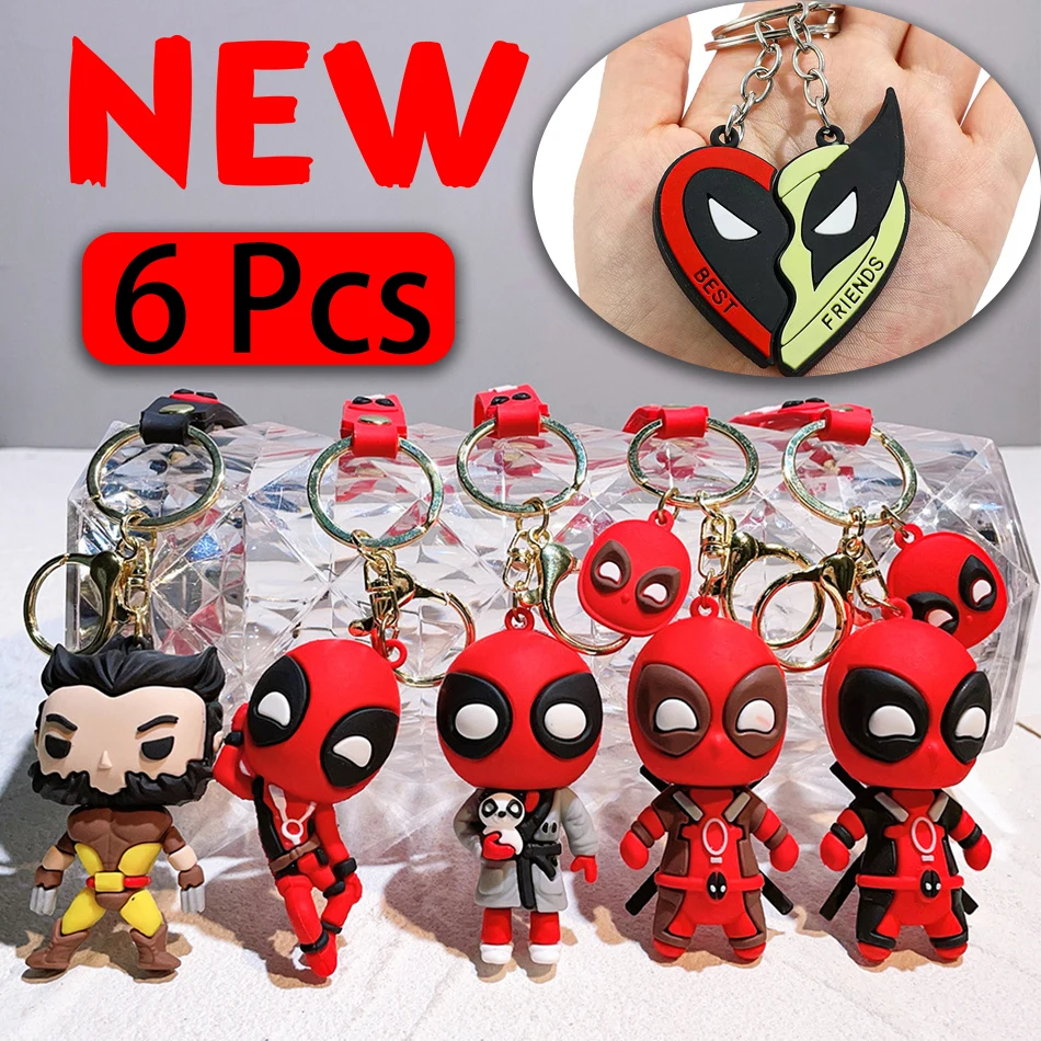 Deadpool & Wolverine Deadpool 3 Keychain Pendant Figure Doll Toy Cool Movie Doll Toy Model Figure Decoration Kid Birthday Gifts