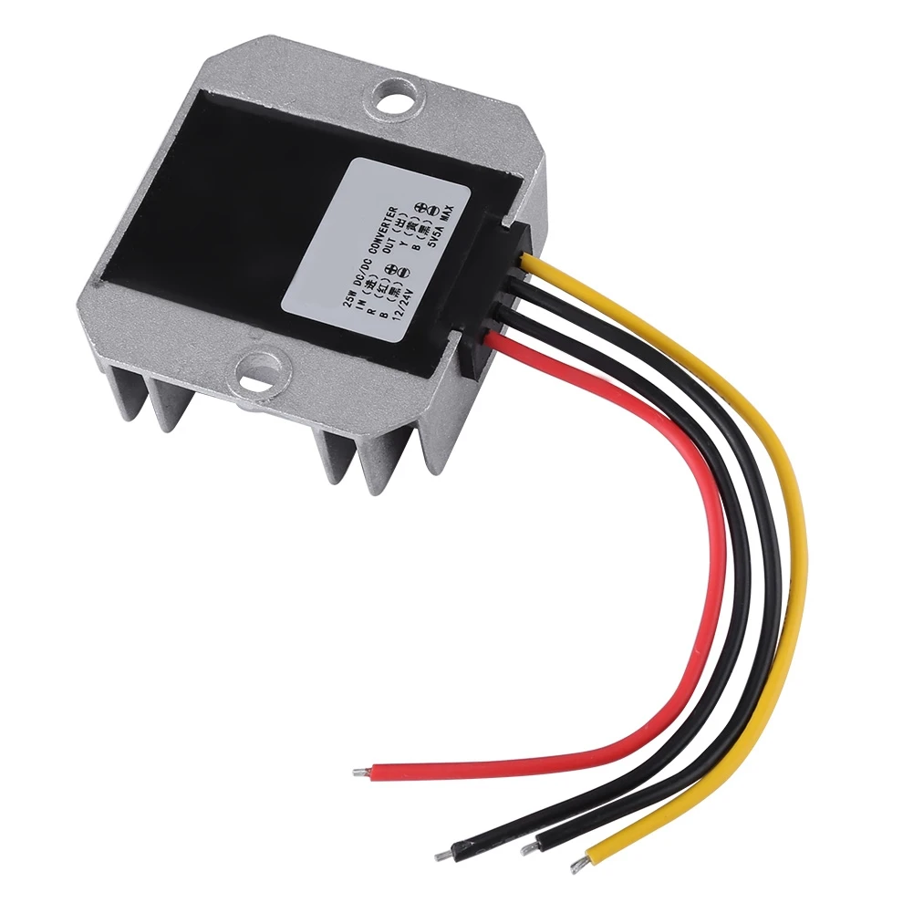 DC-DC 12V/24V To 5V 5A 25W Voltage Step Down Module Buck Power Supply Converter for Car Vehicle