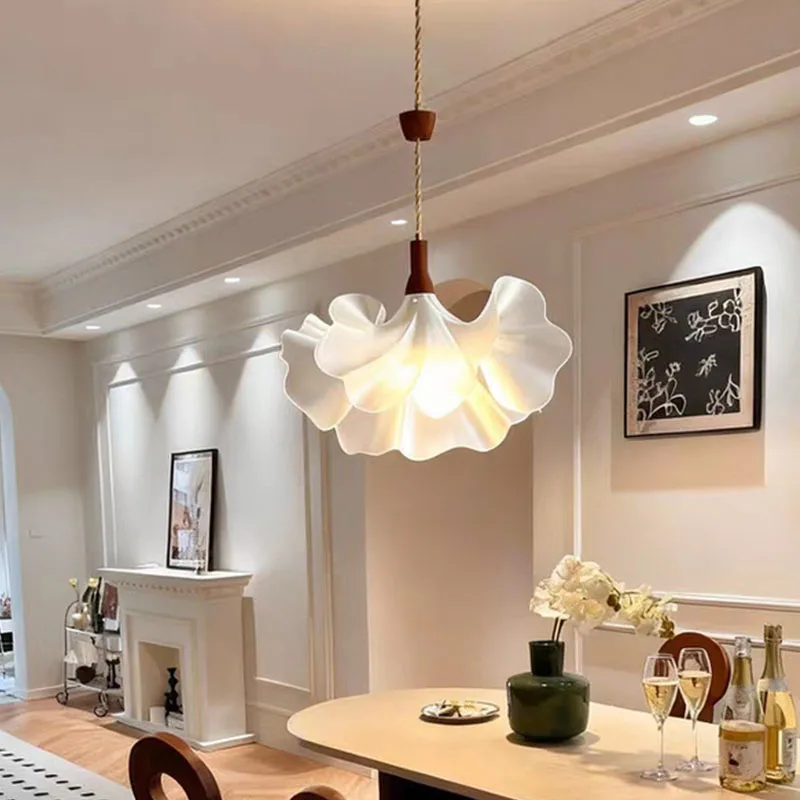 Modern Petal Chandelier LED Chandelier Height Adjustable Pendant Light Home Decoration Living Room Dining Indoor Bedroom Lights