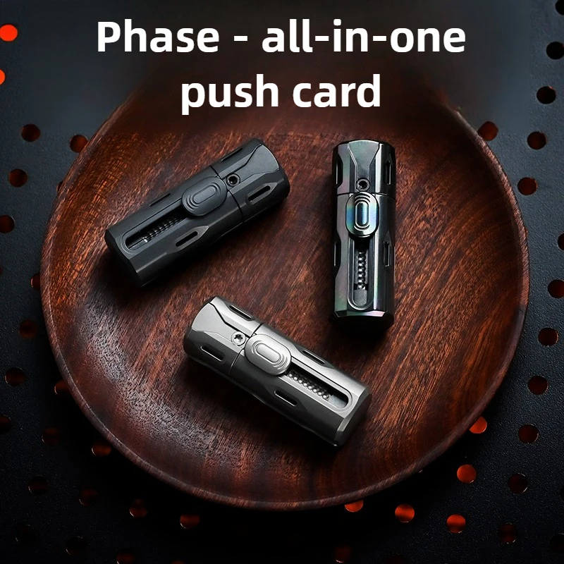 

2025 NewAll-in-one Phase Metal Push Card Mechanical Metal Fidget Gyroscope Decompression Desktop Toy Gift