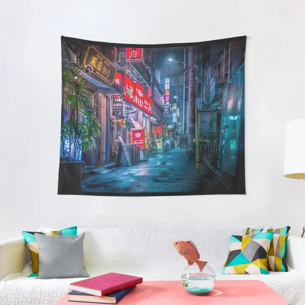 

Heavy Rain Over Neo Tokyo Tapestry Decorative Wall Murals Aesthetic Room Decors Bedroom Decor Aesthetic Tapestry