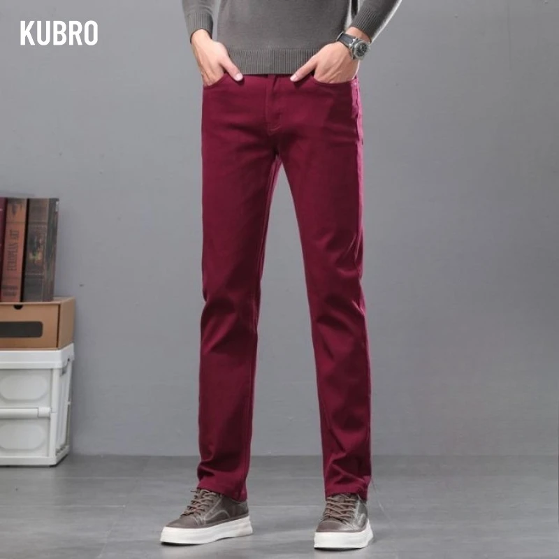 

Fleece Winter Men's Casual Pants Are Elasticstraight Simplecomfortable High-end and Elegant Handsome Fashionable and Versatile