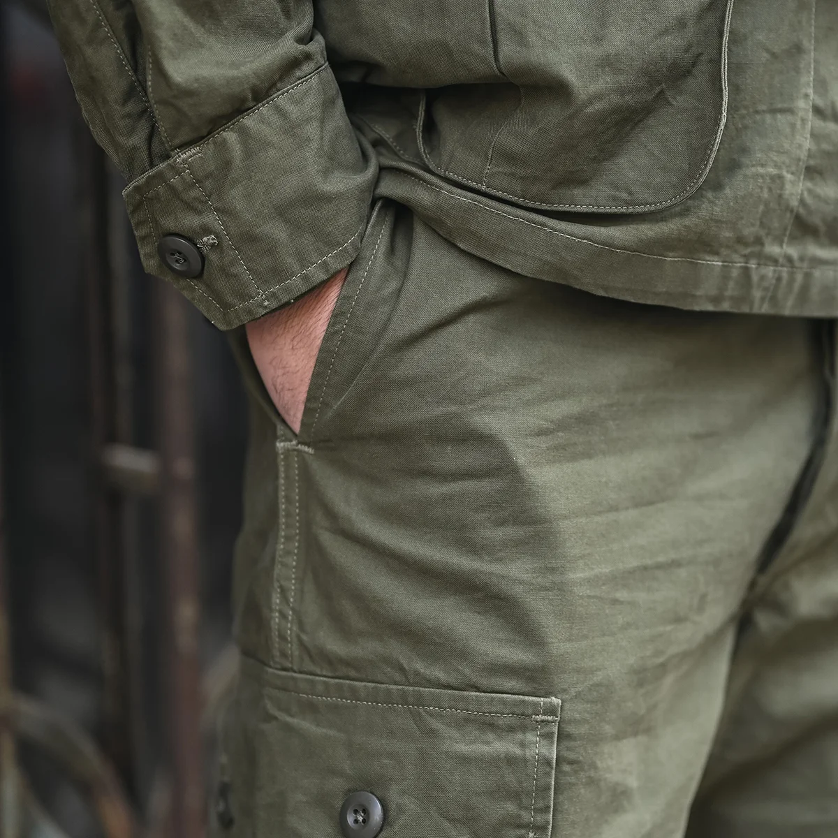 Non Stock Initial Type st 963 TCU Vietnam War Pure Cotton Plain Cloth Bags Cargo Trousers Casual Pants