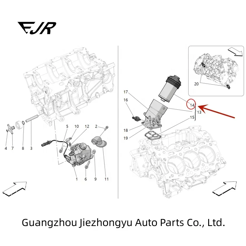 670052849 Oil Filter For Maserati GranCabrio M189 GranTurismo MC20 Cielo 2023 2024