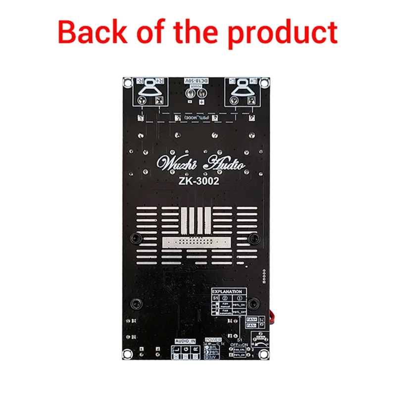 FFYY 업그레이드 ZK-3002 순수 후면 레벨 디지털 앰프 보드, 스테레오 300W X2 브리지 모노 600W AMP Wuzhi 오디오 음악, TPA3255