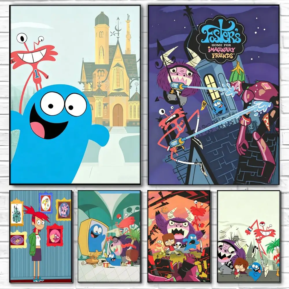 Anime F-Fosters Home for Imaginary Friends Poster Wall art print art suitable for living room bedroom bar parlor home decor gift