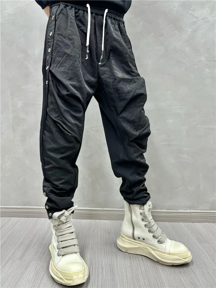 Dark Stitching Multi-Pocket Techwear Style Wear Overalls Men's Fashion Casual Trousers