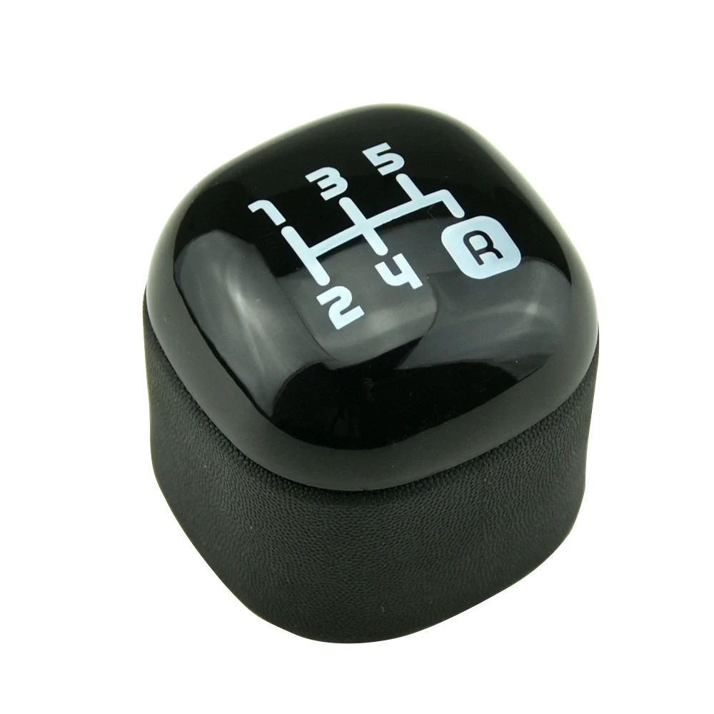Leather Gear Shift Knob For Fiat Panda 2012 Manual 5-Speed Parts Shifts Lever Knob