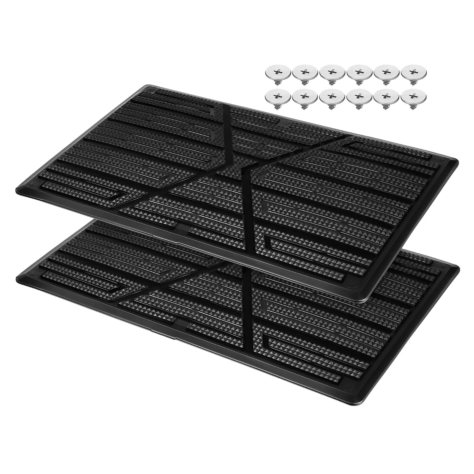 

2Pcs Hard Rubber Car Floor Mat Patch Heel Protector Repair Kit for Automotive Carpet Anti-Wear Foot Pedal Pad Universal Fit