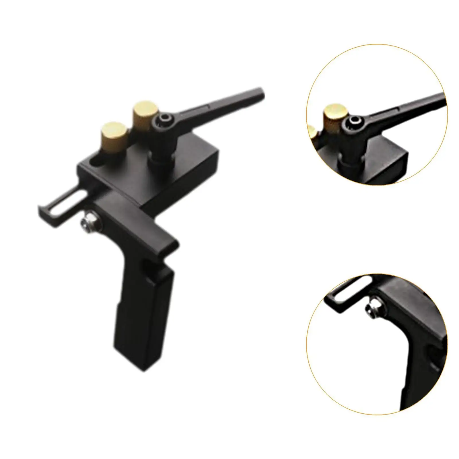 Accessori per arresto binario obliquo Tappo guida mitra regolabile in lega di alluminio nero Limitatore scanalatura a T per scivolo scorrevole per la lavorazione del legno