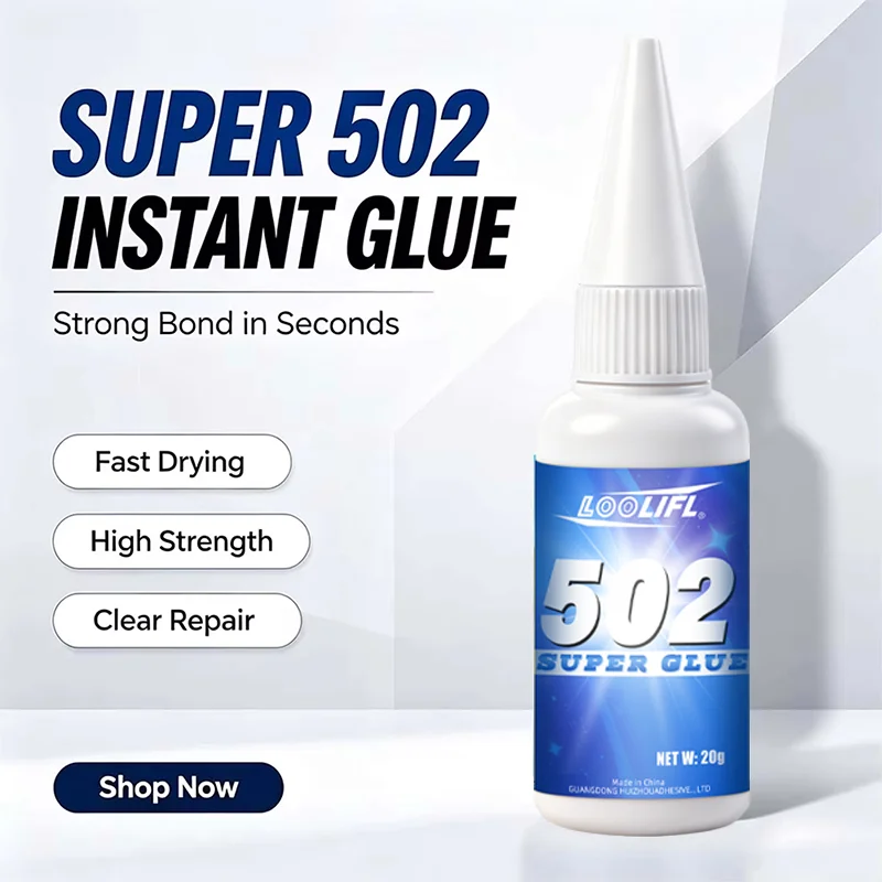 Lo0Lifl502 Super Instant Adhesive 20g Cyanoacrylate Glue Fast-Drying High-Strength Transparent Repair Multi-Purpose Super Glue Suitable for Plastic, Metal, Rubber, Ceramics, Wood DIY Model Crafts, Home Daily Repairs, Universal Quick Adhesive Instant Glue Strong Adhesion Multi-Purpose Super Glue Suitable for Plastic, Metal, Rubber, Ceramics, Wood DIY Model Crafts, Home Daily Repairs, Universal Type