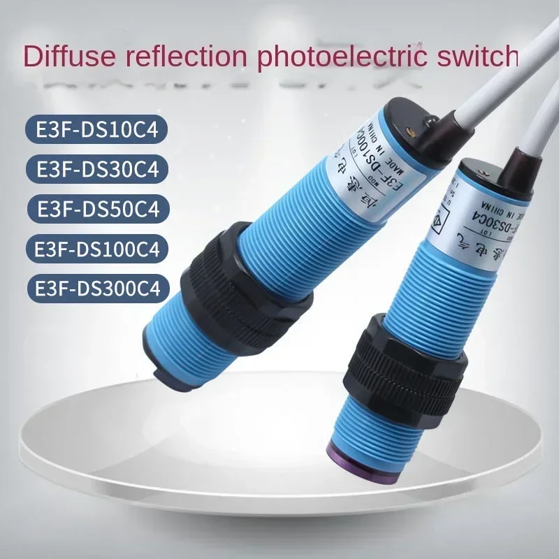 Diffuse Reflection Induction E3F-Ds30c4 Photoelectric Switch Sensor NPN Normally Open Three-Wire 24V