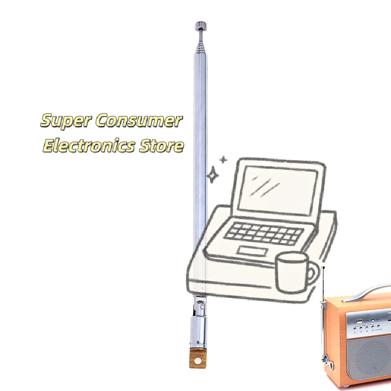 

7-Section Telescopic Antenna Replacement for Radio, TV, Stereo Universal Fit Telescoping Aerial