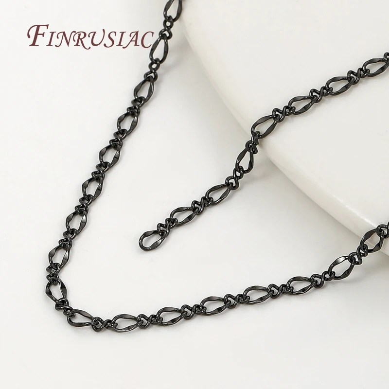 Black Color Decorative Needlework Chain,Metal Chains For Jewelry Making DIY Necklaces Bracelets Accessories,Chain Fittings image 5