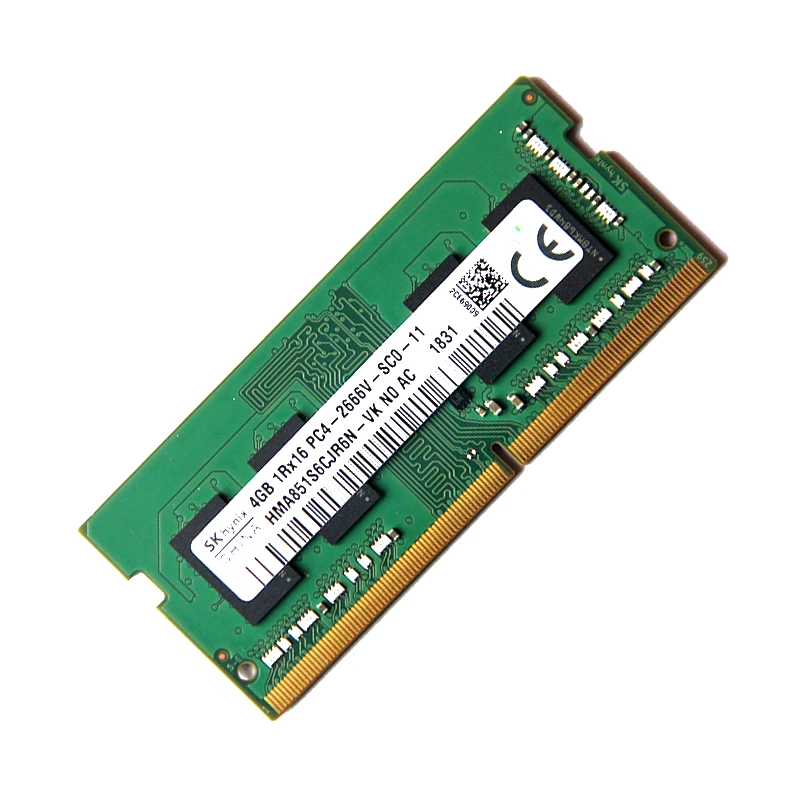 Memória do portátil do ddr4 de sk hynix ddr4 ram 4gb 1rx16 PC4-2666V-SC0-11 ddr4 4gb 2666mhz