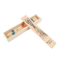 Palos de recogida de Spiel Mikado tradicional de madera para bebé, juego educativo con caja, juguetes de aprendizaje divertidos, regalo, juego multijugador