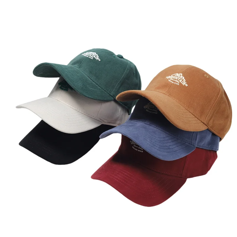 Gorras de béisbol con bordado de montaña para hombre y mujer, gorro ajustable de algodón, Estilo Vintage, informal, Snapback, ropa de calle al aire