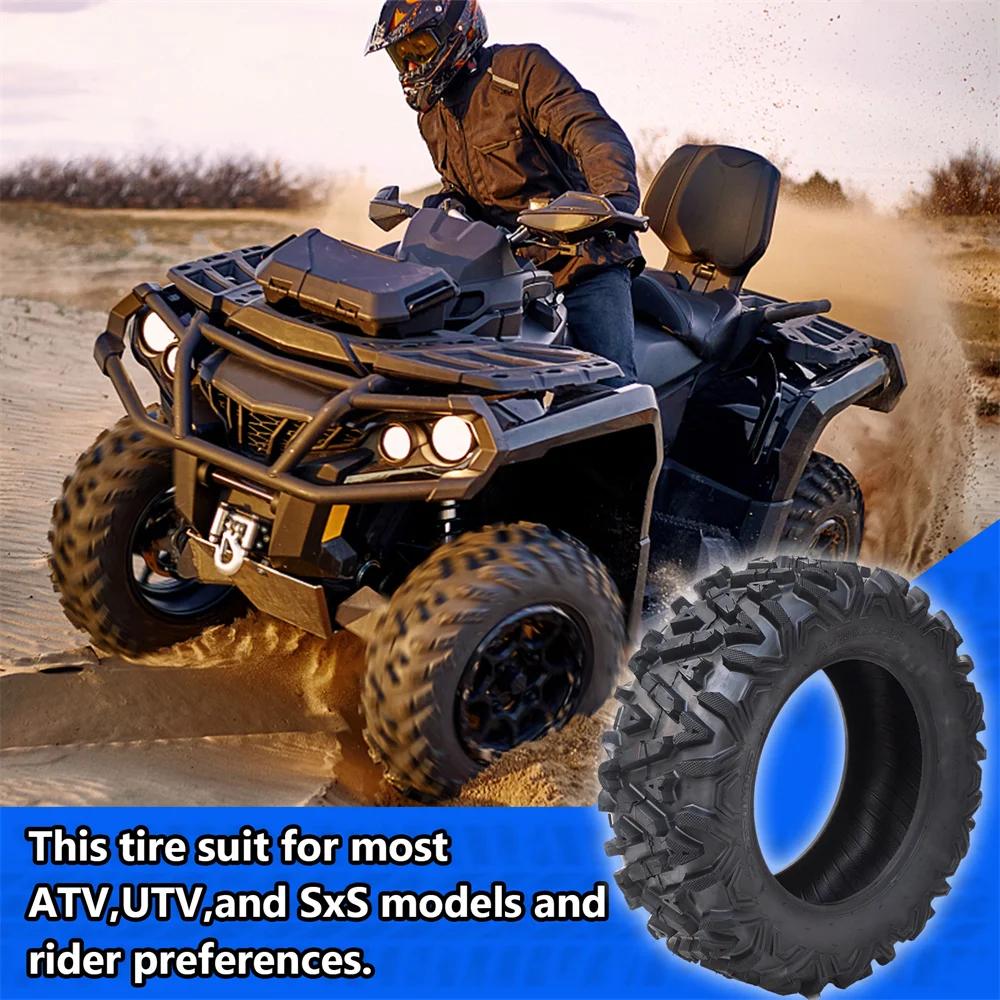 2Pcs ATV/UTV Tires Sand Off-Road Tires, AT26x9-14-6PR TL, All Terrain 20mm Tread Depth, ATV Tires, Tubeless