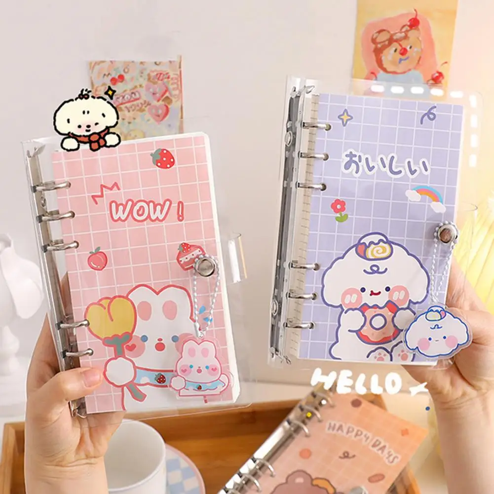 1 Set Exquisite Diary Notebook 100 Sheets Planner Book Detachable Donut Bear Dog Cartoon Notebook  Write