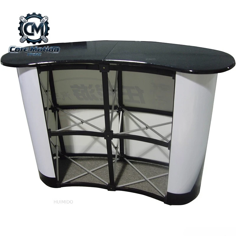 2*2 Portable Pop Up Trade Show Display Exhibition Counter Promotion Podium Table Stand Booth with Wall Carry Bags