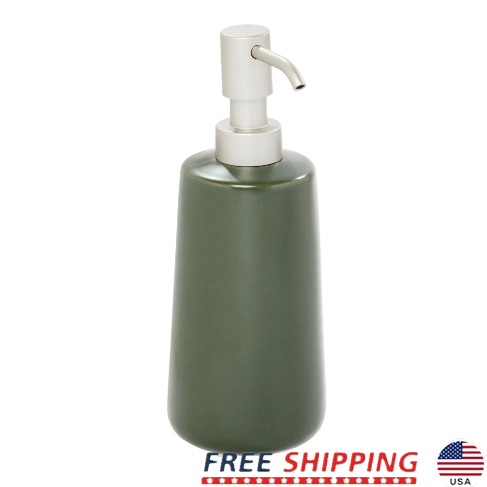 

Экологически чистый многоразовый дозатор мыла, прочный керамический насос для лосьона, нескользящая основа, легко заправляемый, для ванной комнаты, кухни, домашнего использования