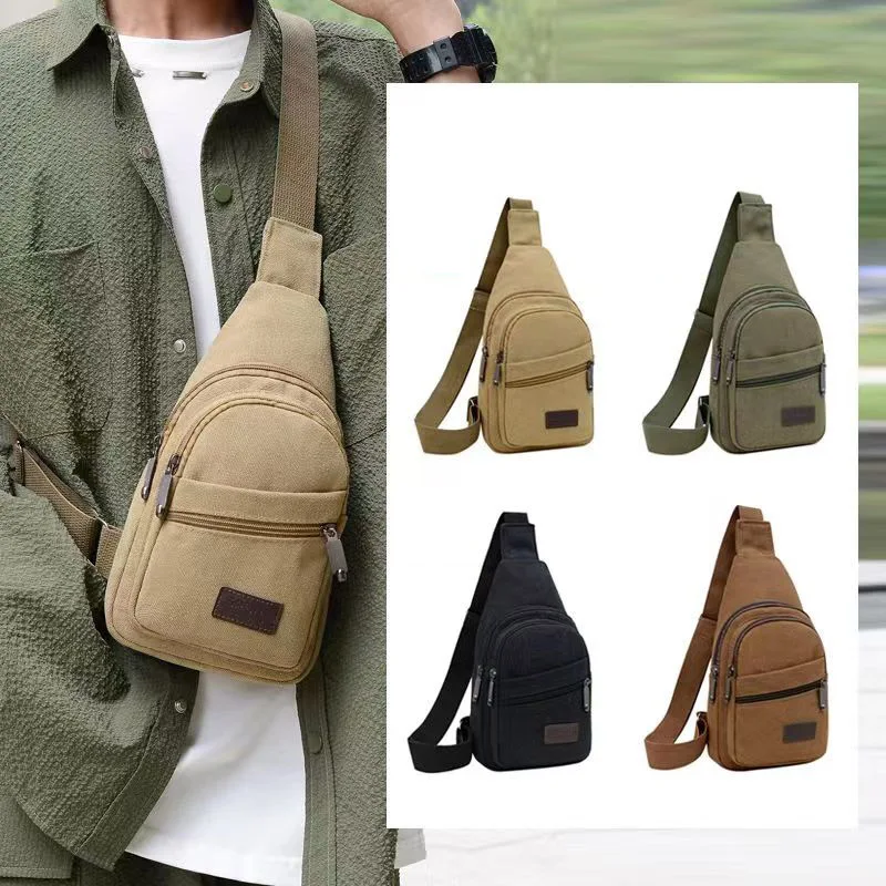 

2024 New Crossbody Bags for Men&Female Messenger Chest Bag Sling Bag Waterproof Canvas Anti-Theft Crossbody Chest Pack Bag