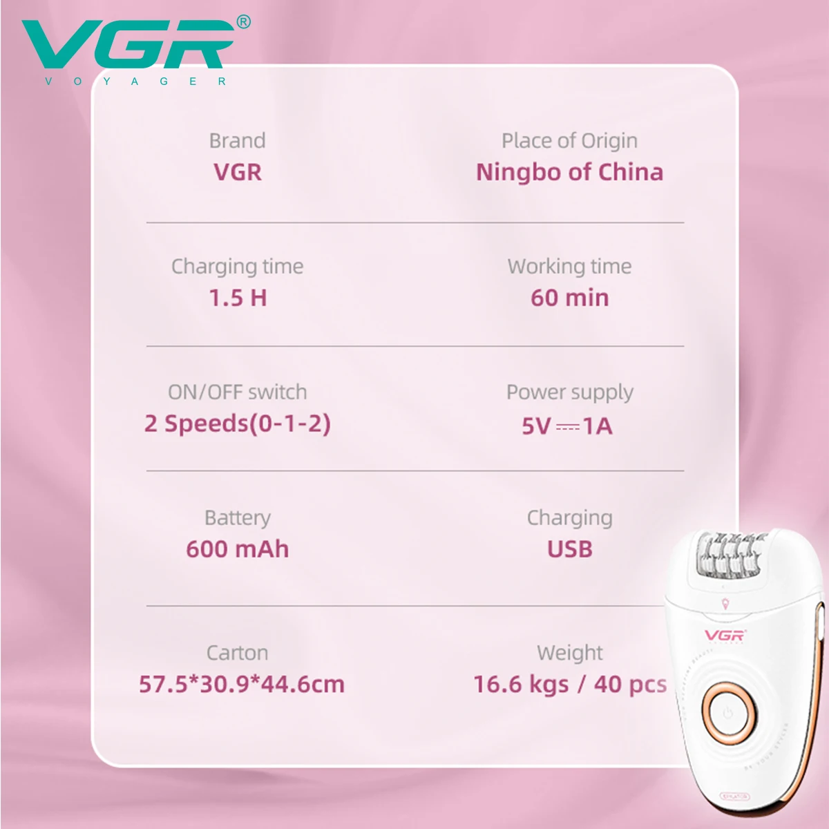 VGR مكينة حلاقة للمناطق الحساسه ماكينة إزالة الشعر الاحترافية 3 في 1 ماكينة إزالة الشعر IPX4 ماكينة إزالة الشعر قابلة لإعادة الشحن ماكينة تشذيب الشعر ماكينة إزالة الشعر الكهربائية ماكينة إزالة الشعر للنساء V-739