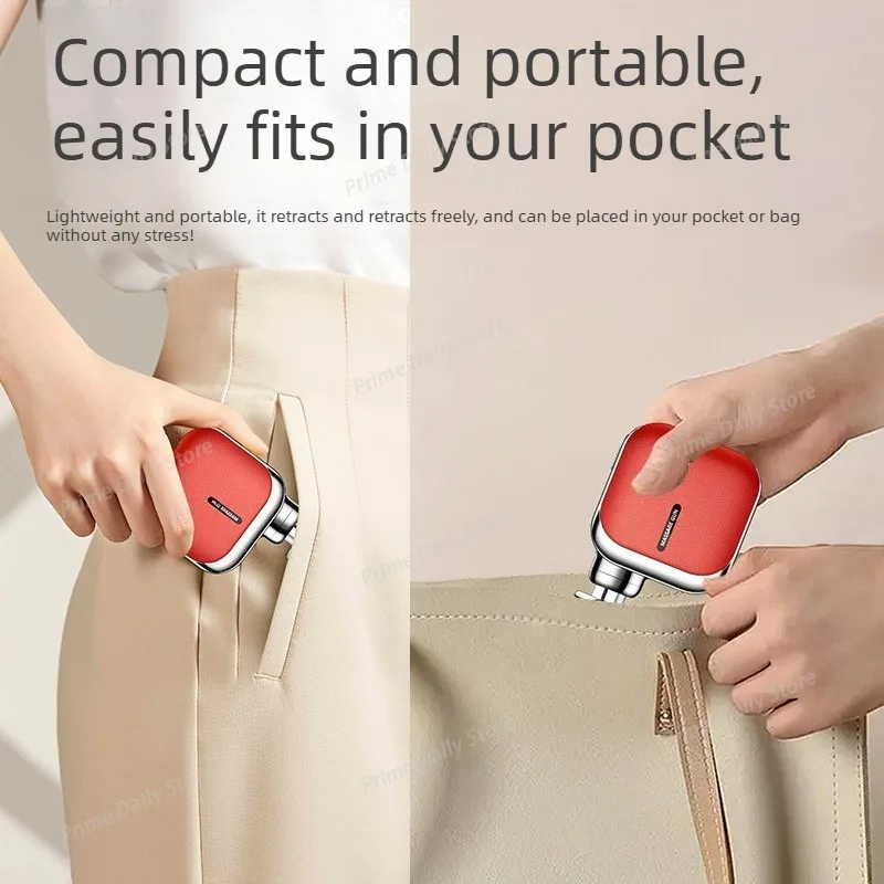 Mini Pocket‑Sized Massage Gun, Lightweight Portable Unit with 4 Silicone Tips for Low‑Noise Home Office Muscle Relief