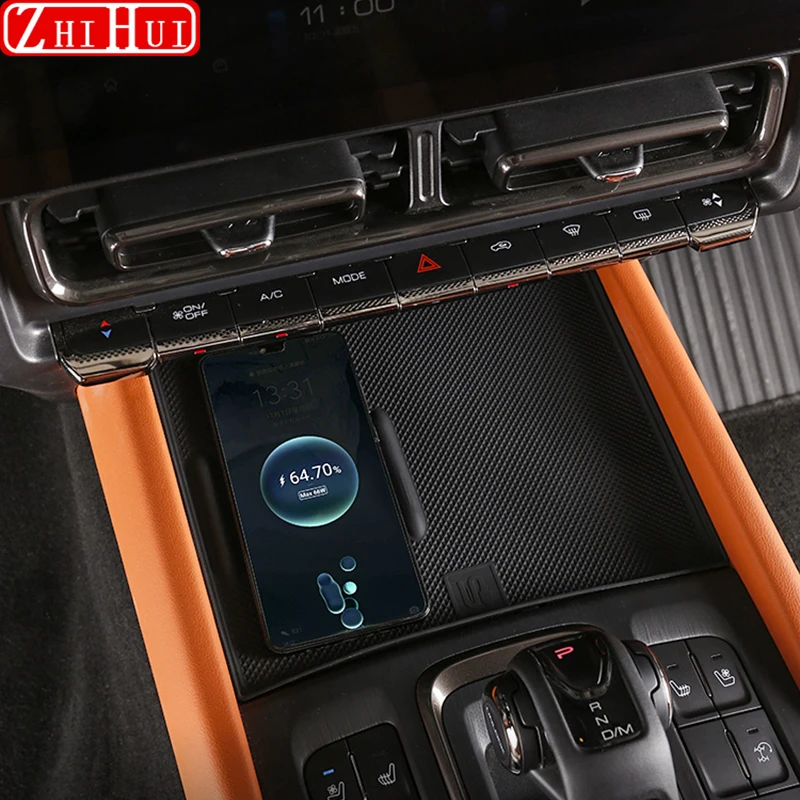 For Haval H9 II 2024 2025 2nd Gen Car Silicone Wireless Charging Pad Central Control Shock-absorbing Anti Slip Pad Accessories