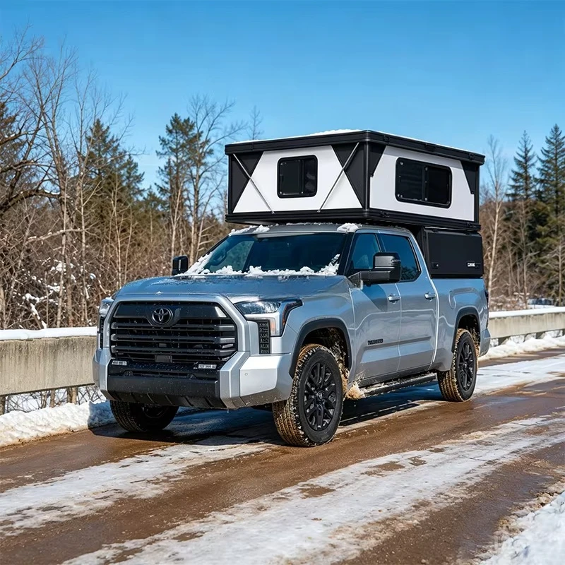 Custom Foldable Hard Shell Truck Bed Camper Tent Waterproof Insulated Overland Camping Shelter for Pickup Truck Off Road Trip