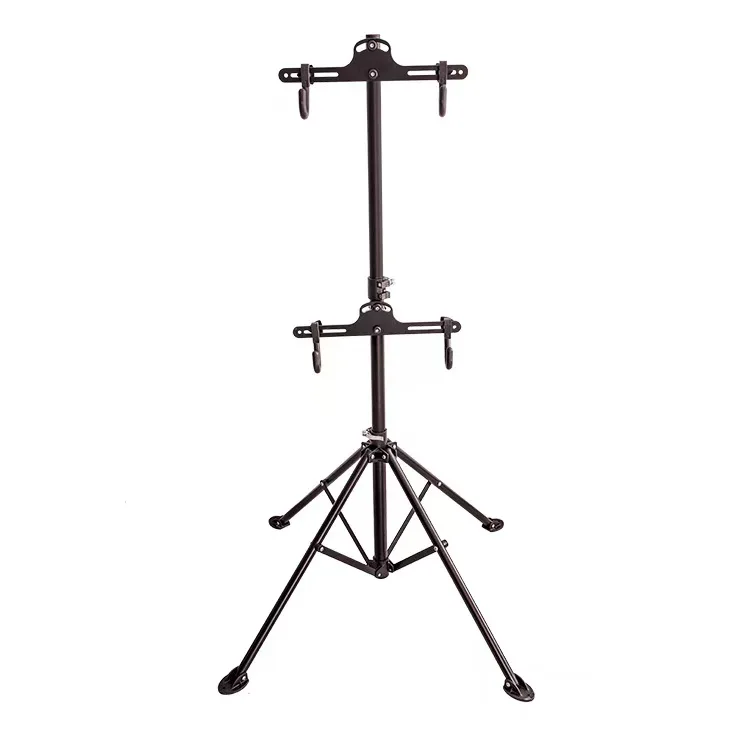 support-de-reparation-de-velo-pliable-reglable-huansen-en-acier-durable-revetement-poudre-noir-capacite-de-charge-de-100-kg-support-au-sol