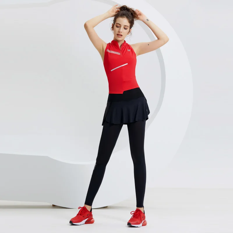 Women Sports Tennis Skirts Sun Protection Skirt Athletic Running Skort Fitness Gym Leggings Golf Badminton Dress With Pocket