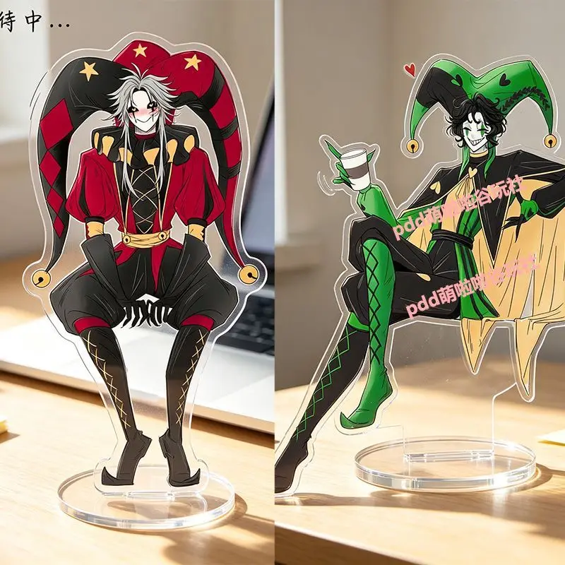 2pcs Anime Peripherals ‌The Freak Circus  Figure Acrylic Stand Pierrot Harlequin  Figurine Standing Plate Collectible Gift