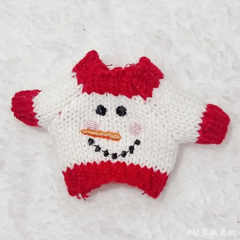 Clothes For 17cm Labubu Christmas Sweater Outfit Set - Xmas KnitCute Plush Doll Clothes Winter Holiday Costume