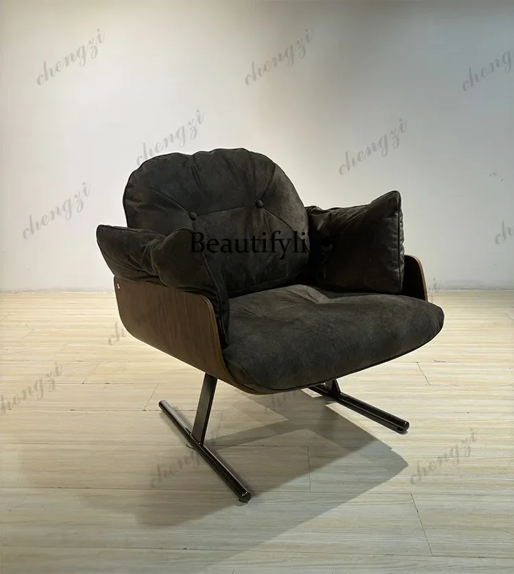 TTT Fabric Nordic modern curved plate small apartment single designer sofa study leisure sofa chair