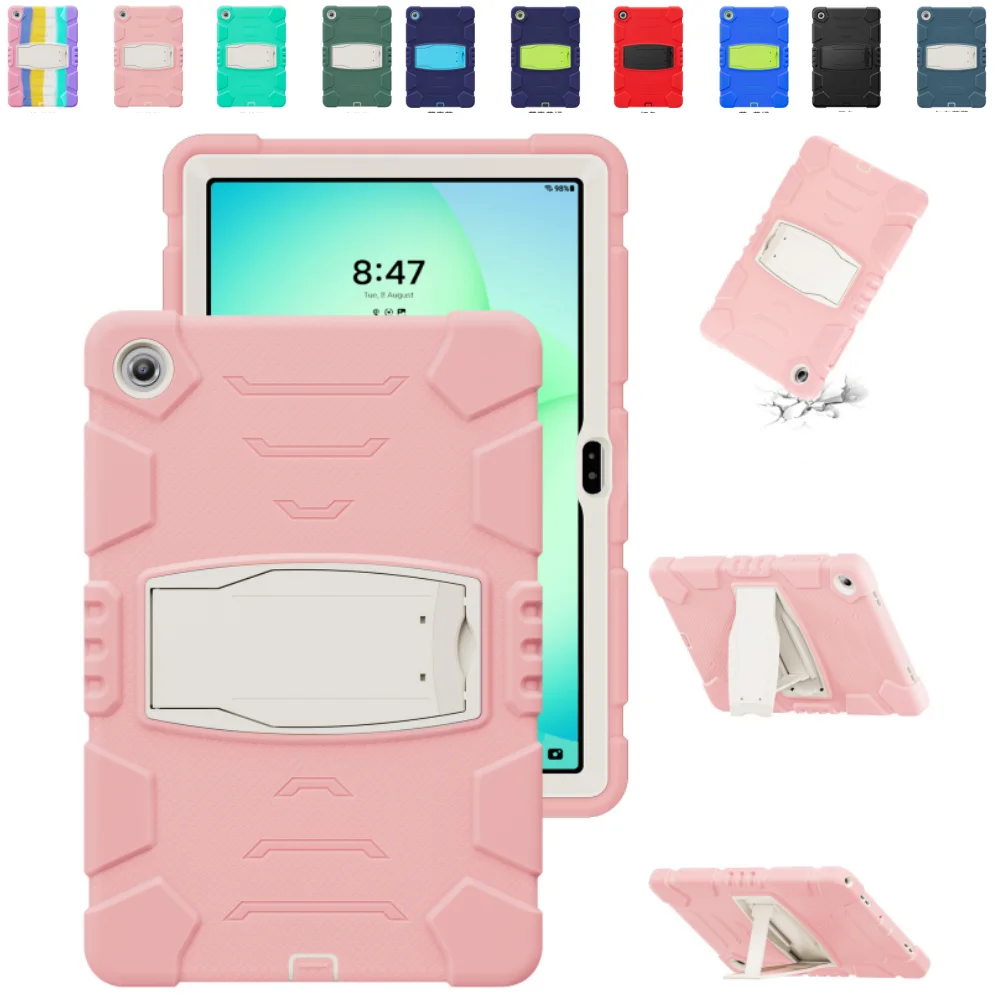 

Heavy-Duty Case For Samsung Galaxy Tab A11 Plus 11 inch A11+ 11" SM-X230 SM-X236 2025 Shockproof PC Silicon Hybrid Stand Cover