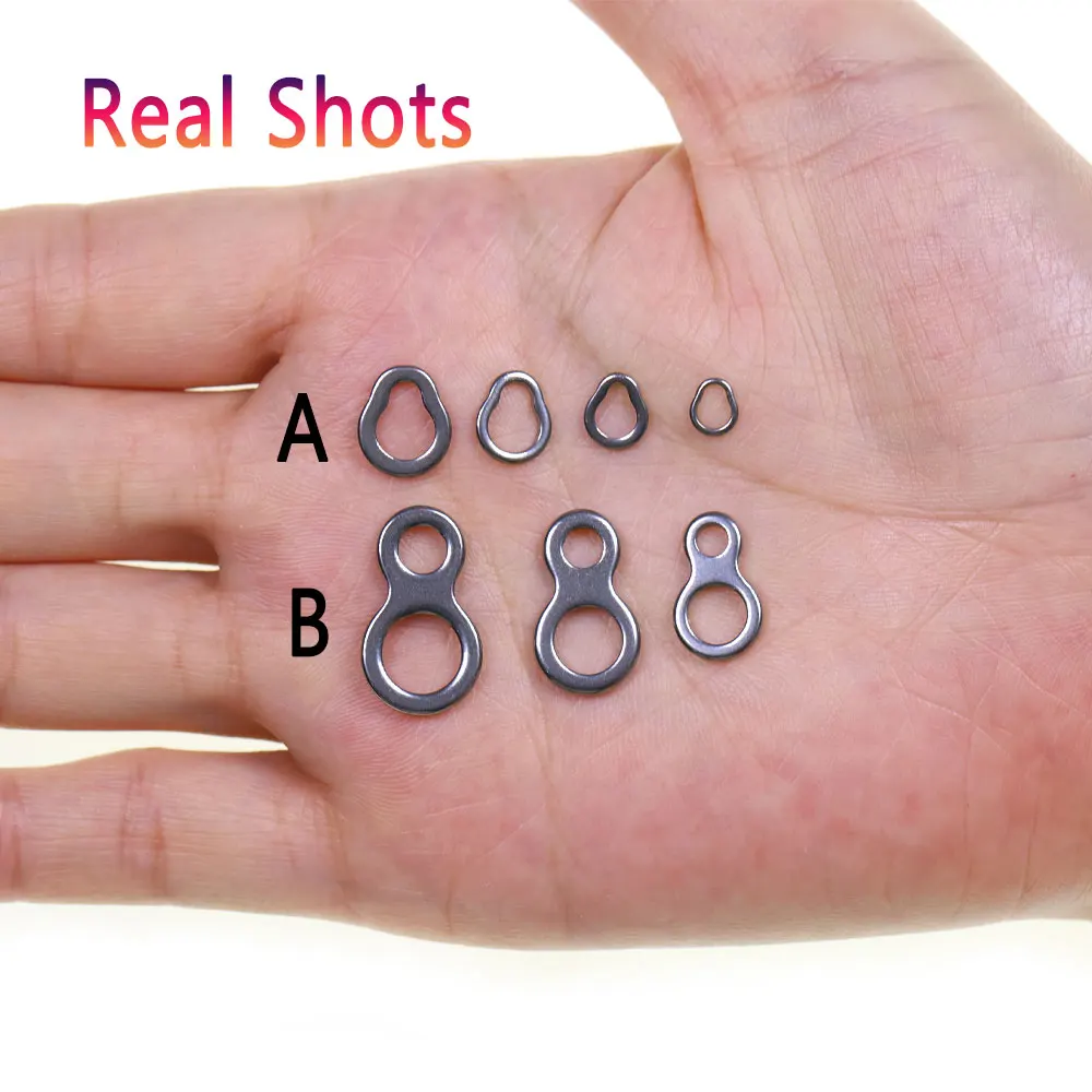 20 Stück XS S M L Angelhaken aus Edelstahl, massive Ringe, Assist-Haken, Slow-Jigging-Kopf, Zubehör, Birnenform, 8er-Form – Detail 5