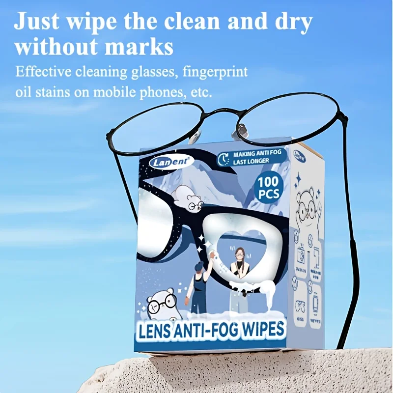 نظارات تنظيف عدسة مناديل النظارات الشمسية مناديل شاشة الهاتف المحمول مبللة مسبقًا ملفوفة بشكل فردي، وسادة مسح الكحول للنظارات الشمسية