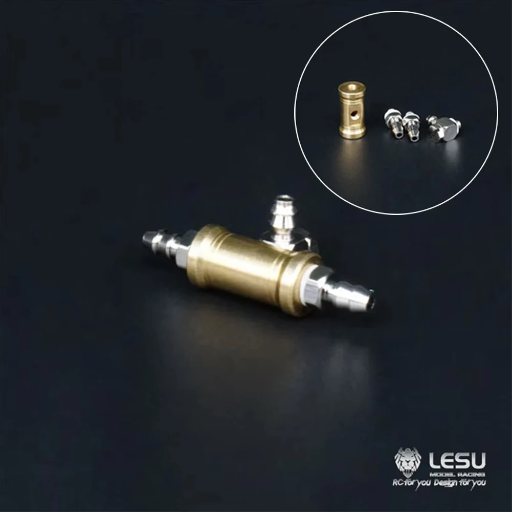 LESU Hydraulic Model Oil Pipe Diverter Valve Three-Way Joint Stainless Steel Nozzle Accessories for Engineering Machinery