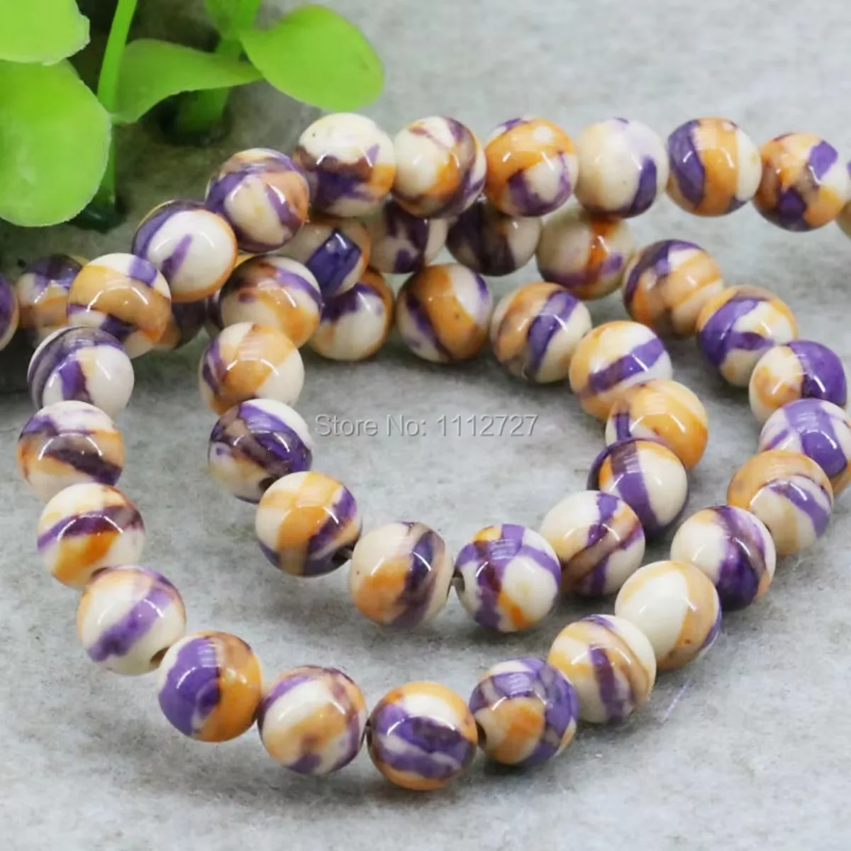 

8mm Semi-precious Riverstone Rain Flower Rainbow Stone Gems Round Beads DIY Loose Natural Stone Craft Jewelry Making Accessories