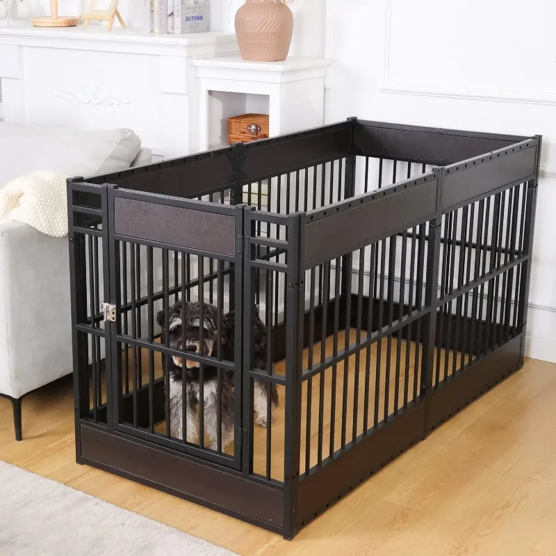 

Dog Playpen, 31.5" Height Dog Pen Indoor, Heavy Duty, Safe and Sturdy, Furniture Style Puppy playpen (Black)