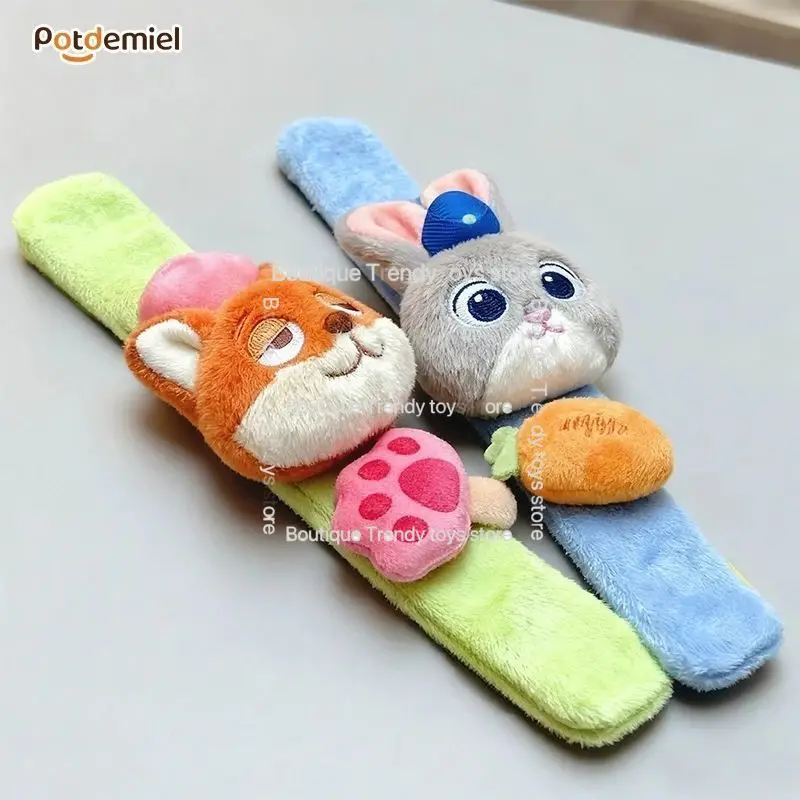 2025 printemps nouveau Disney authentique Zootopia Judy Nick Pop-up Bracelet pot de miel en peluche poupée cadeau pour les Fans